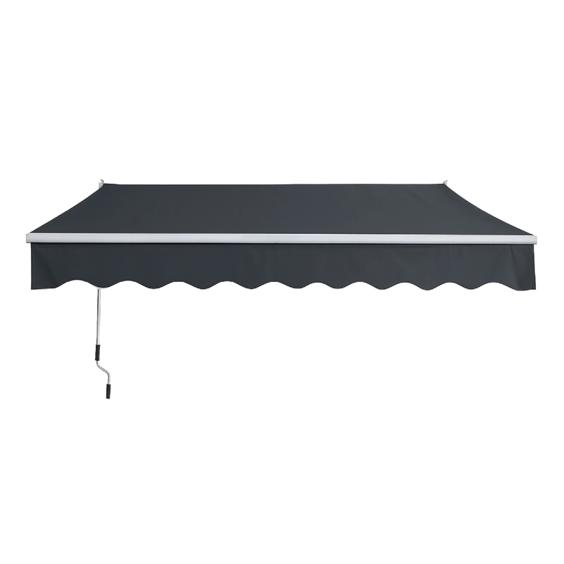 TOLDO RETRÁCTIL 400X250 CM GRAFITO BRAZO MANUAL PARA TERRAZA - 1