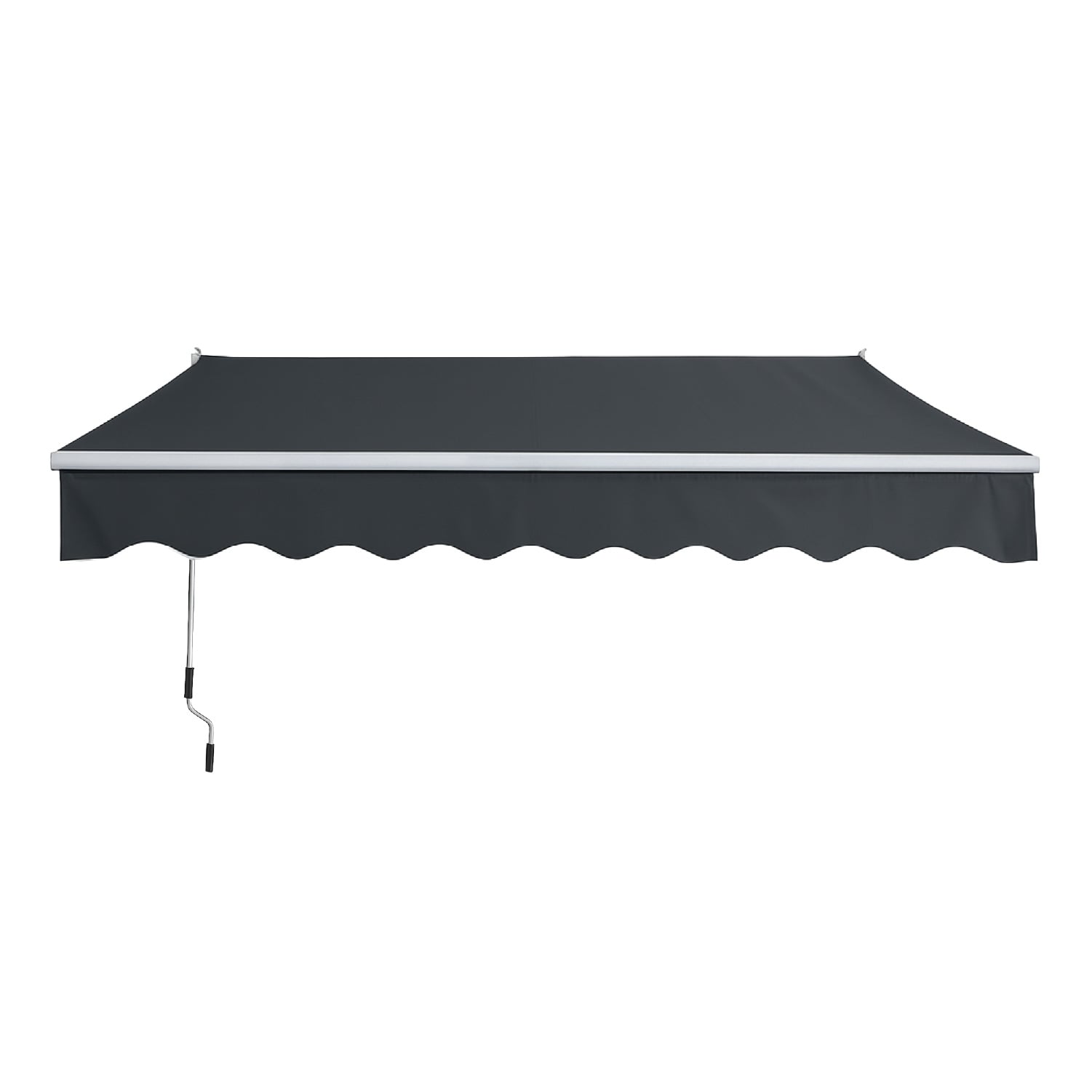 TOLDO RETRÁCTIL 400X250 CM GRAFITO BRAZO MANUAL PARA TERRAZA - 1