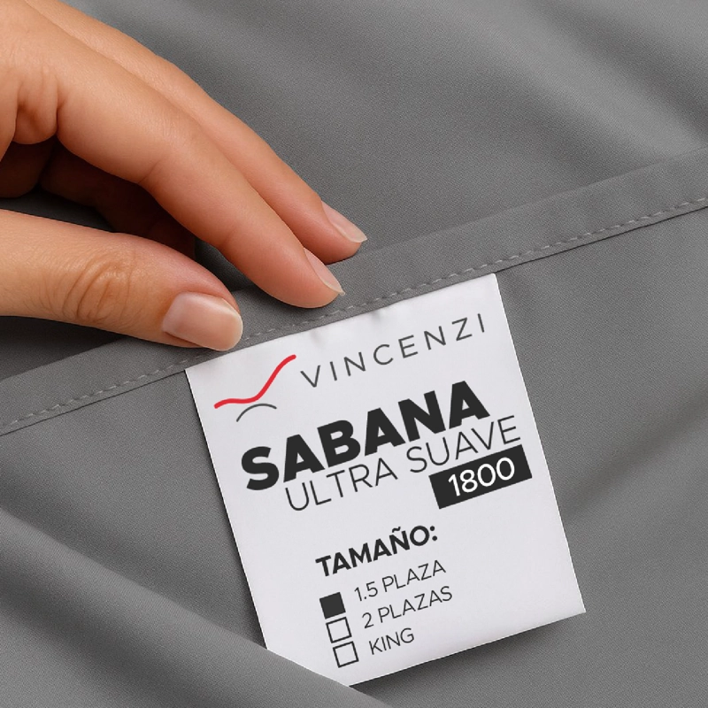 JUEGO DE SÁBANAS ULTRA SUAVE 1,5 PLAZAS VINCENZI - 10
