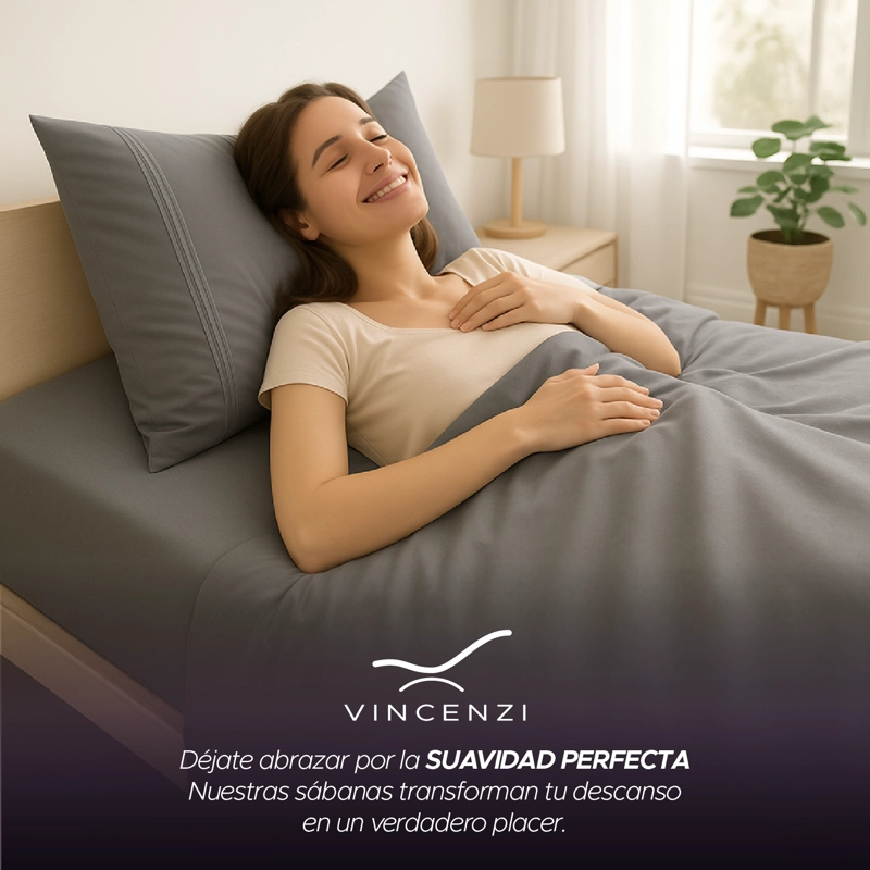 JUEGO DE SÁBANAS ULTRA SUAVE 1,5 PLAZAS VINCENZI - 7