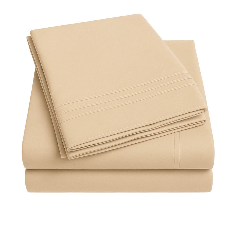 Juego Sábanas Vincenzi Beige 2 Plazas Ultra Suave Hipoalergénicas - 1