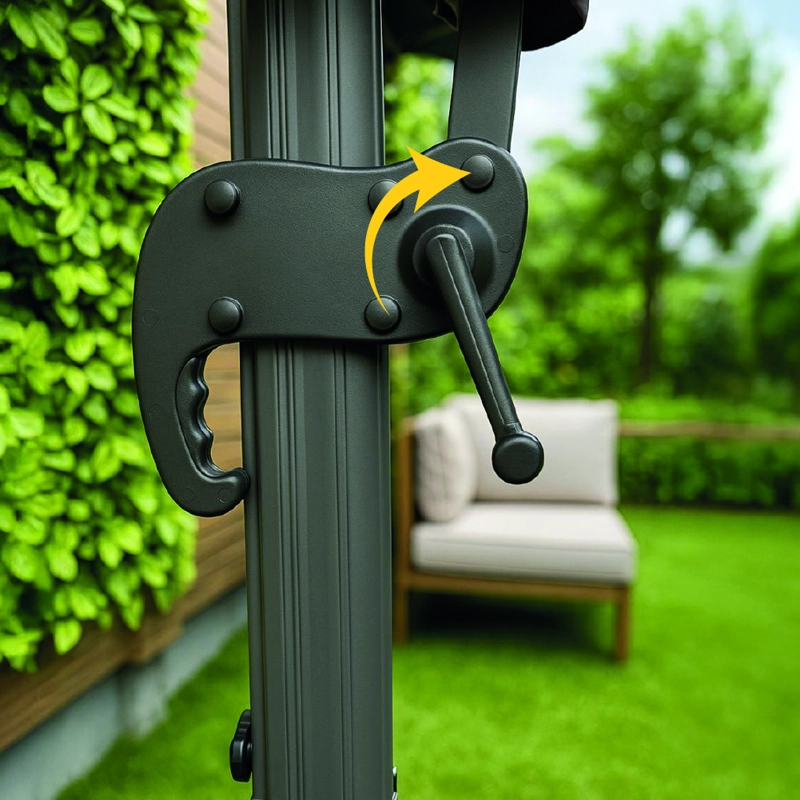 QUITASOL PARA TERRAZA LATERAL GRIS 360 VINCENZI - 7
