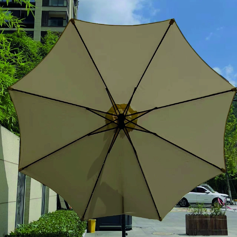 QUITASOL TERRAZA 360° 3X3 MT PANEL SOLAR LUZ LED KHAKI OSCURO VINCENZI - 8