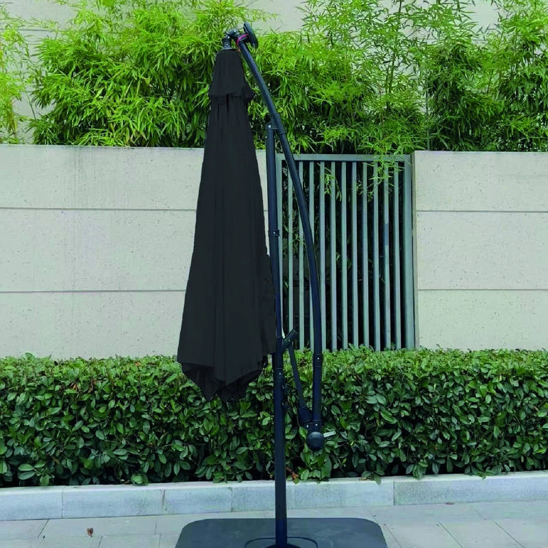 QUITASOL TERRAZA 360° 3X3 MT PANEL SOLAR LUZ LED GRAFITO VINCENZI - 7