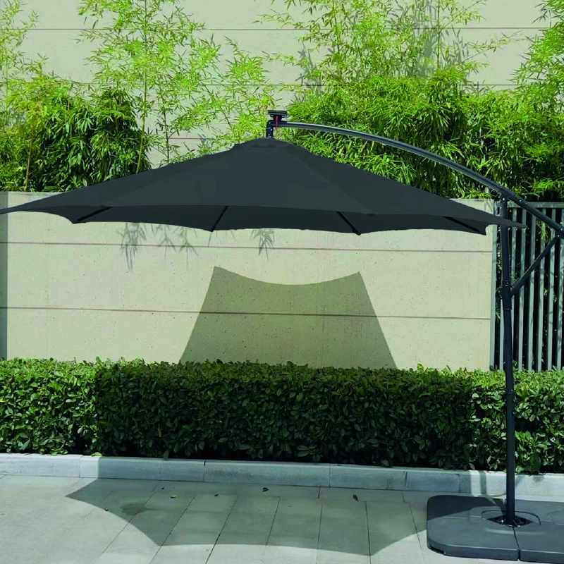 QUITASOL TERRAZA 360° 3X3 MT PANEL SOLAR LUZ LED GRAFITO VINCENZI - 9