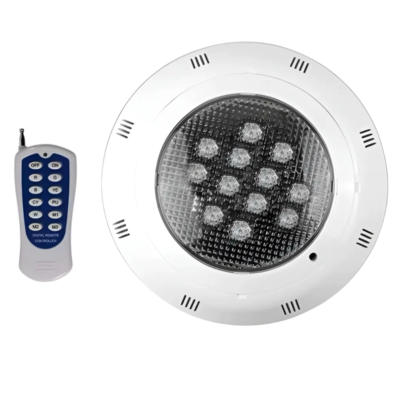 FOCO LED PISCINA 12W 7 COLORES CON CONTROL REMOTO HOMECLAF - 1