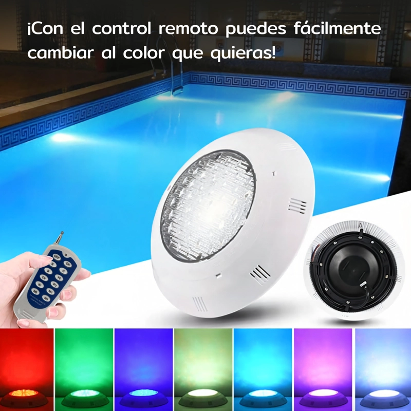 FOCO LED PISCINA 12W 7 COLORES CON CONTROL REMOTO HOMECLAF - 5
