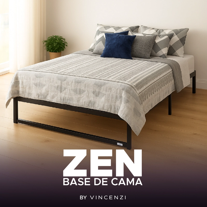 BASE PARA CAMA EUROPEA ACERO NEGRO 150X190 CM 2 PZA VINCENZI - 8