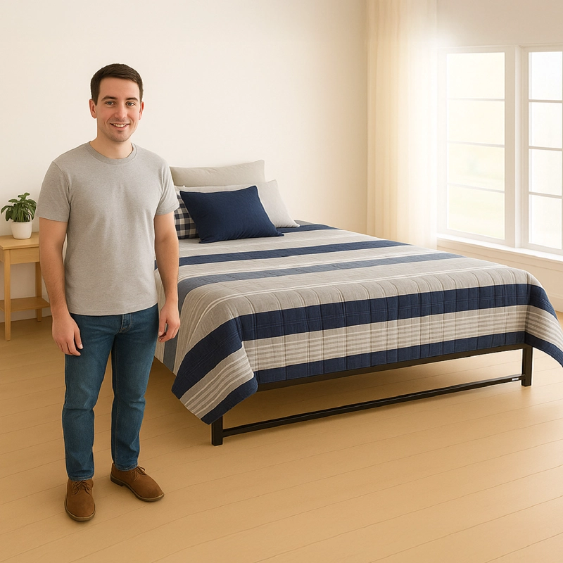 BASE PARA CAMA EUROPEA ACERO NEGRO 180X200 CM KING VINCENZI - 6