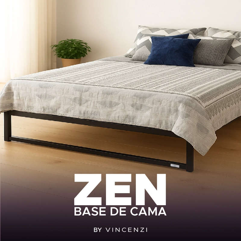 BASE PARA CAMA EUROPEA ACERO NEGRO 180X200 CM KING VINCENZI - 8