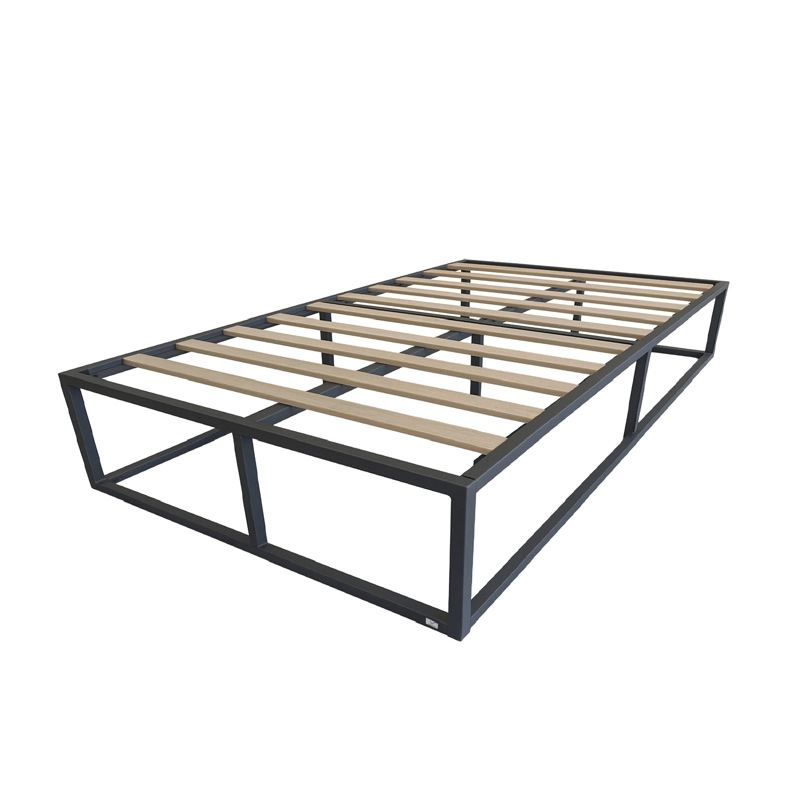 BASE PARA CAMA EUROPEA ACERO Y MADERA 90X190 1 PZA VINCENZI NEGRO - 1
