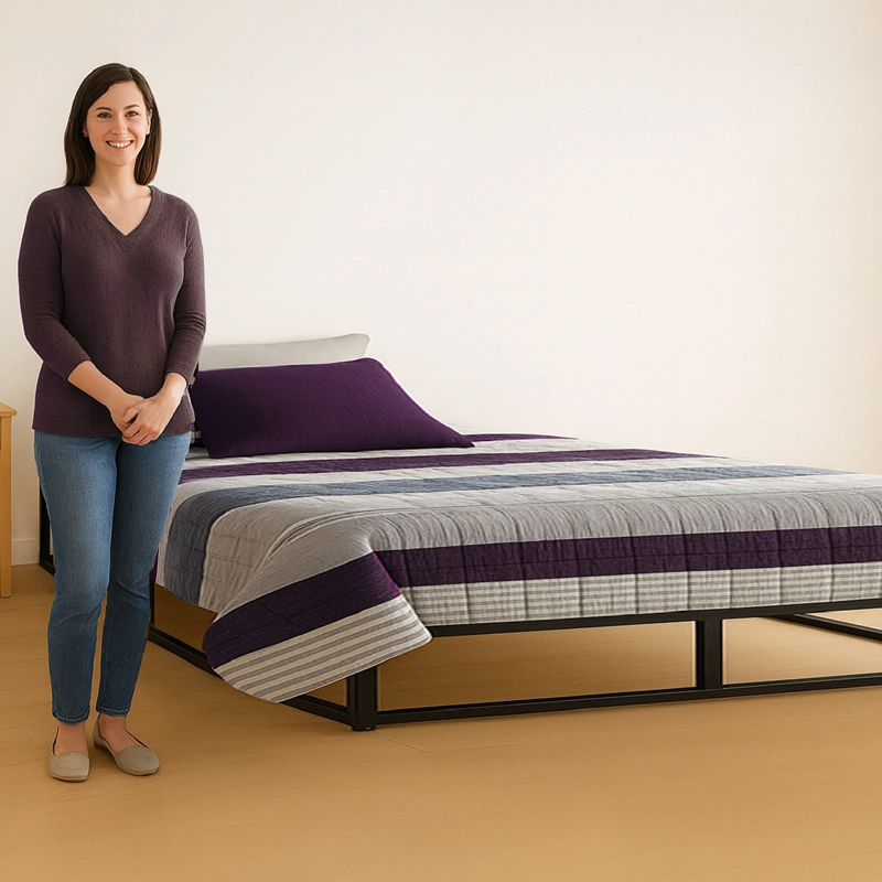 BASE PARA CAMA EUROPEA ACERO Y MADERA 200X200 SUPER KING VINCENZI - 6