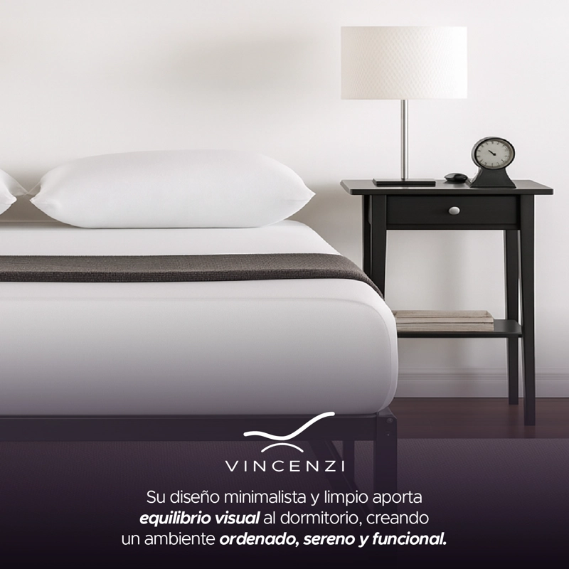 BASE PARA CAMA EUROPEA ACERO Y MADERA 200X200 SUPER KING VINCENZI - 7