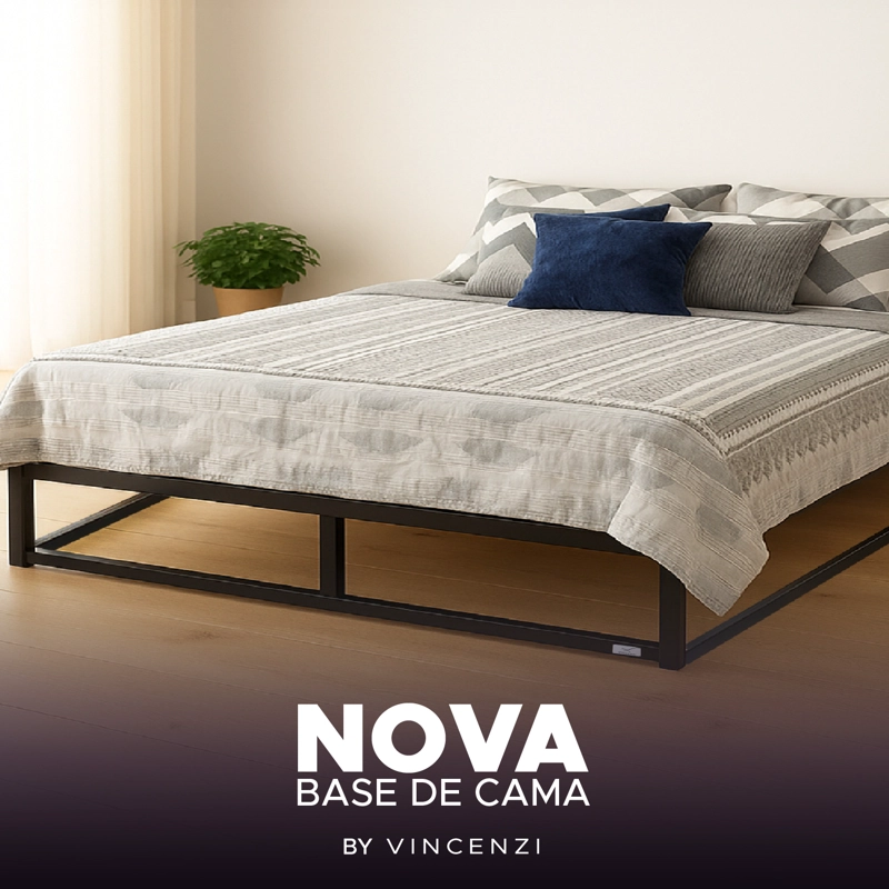 BASE PARA CAMA EUROPEA ACERO Y MADERA 200X200 SUPER KING VINCENZI - 8
