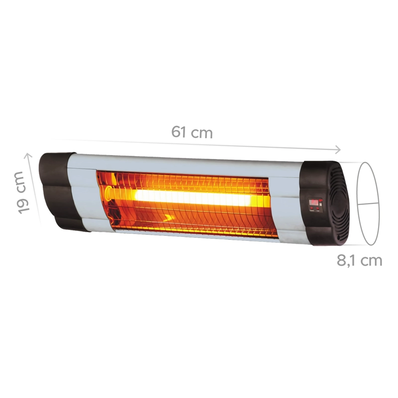 ACCESORIO PE RGOLA - CALEFACTOR DE TERRAZA 1500W VINCENZI NEGRO - 3