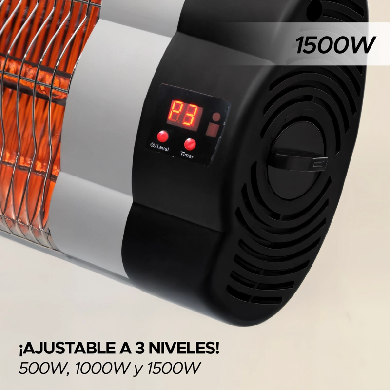 ACCESORIO PE RGOLA - CALEFACTOR DE TERRAZA 1500W VINCENZI NEGRO - 4