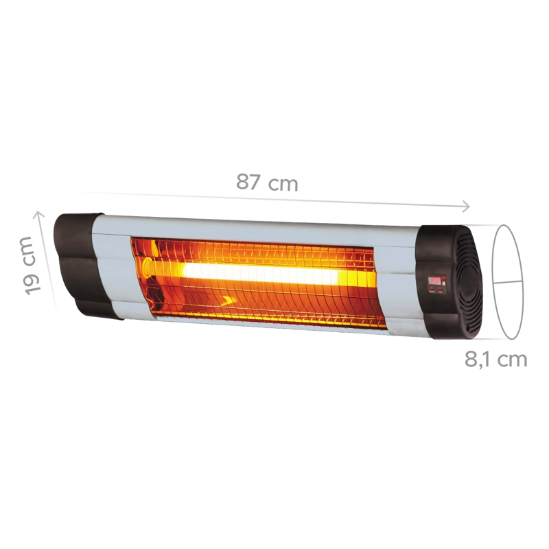 ACCESORIO PE RGOLA - CALEFACTOR DE TERRAZA 2500W VINCENZI NEGRO - 3
