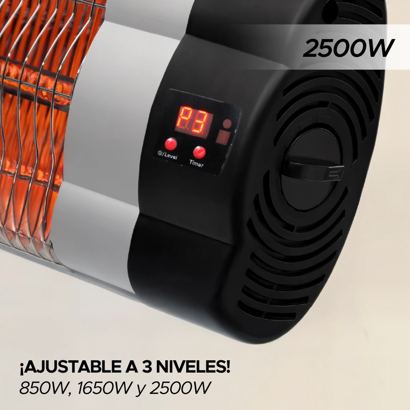 ACCESORIO PE RGOLA - CALEFACTOR DE TERRAZA 2500W VINCENZI NEGRO - 4
