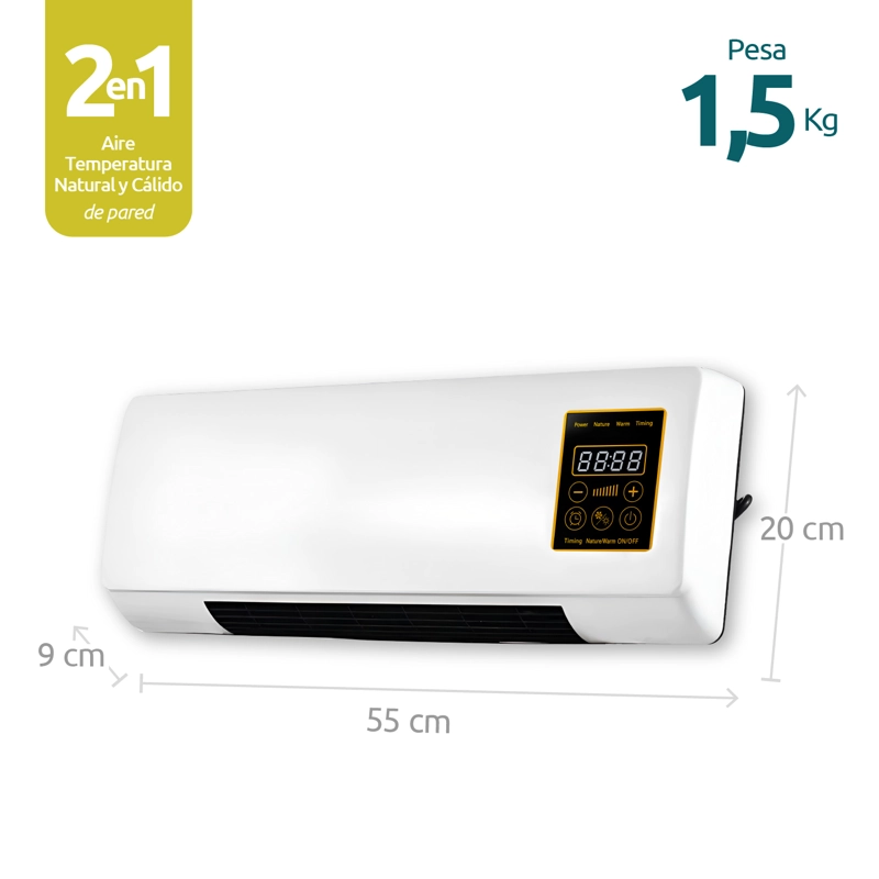 VENTILADOR Y SECADOR DE ROPA DE PARED 2 EN 1 BLANCO REBAJAS - 2