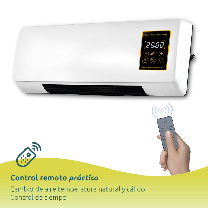 VENTILADOR Y SECADOR DE ROPA DE PARED 2 EN 1 BLANCO REBAJAS - 4
