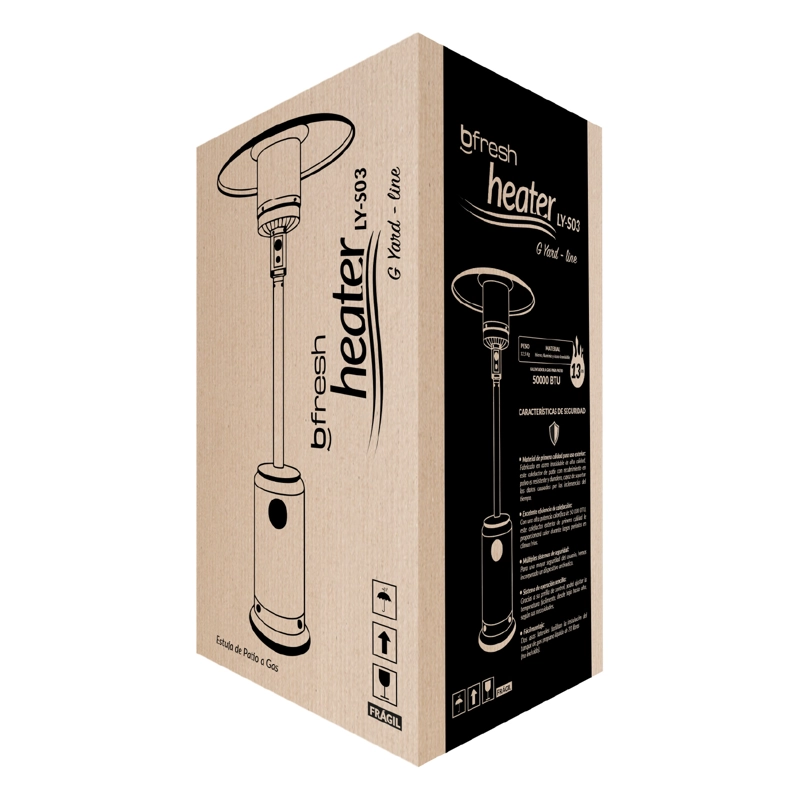 ESTUFA DE PATIO EXTERIOR A GAS 50,000 BTU ANTIVUELCO BFRESH - 10