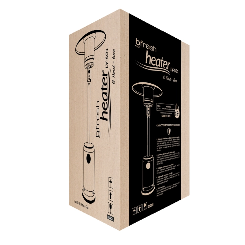 ESTUFA DE PATIO EXTERIOR A GAS 50,000 BTU ANTIVUELCO BFRESH MARRON OSCURO - 10