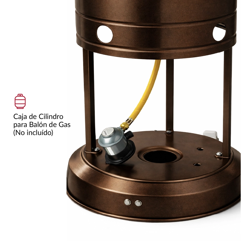 ESTUFA DE PATIO EXTERIOR A GAS 50,000 BTU ANTIVUELCO BFRESH MARRON OSCURO - 4