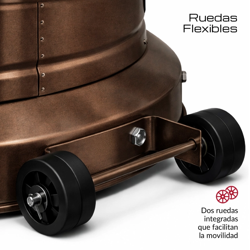 ESTUFA DE PATIO EXTERIOR A GAS 50,000 BTU ANTIVUELCO BFRESH MARRON OSCURO - 6