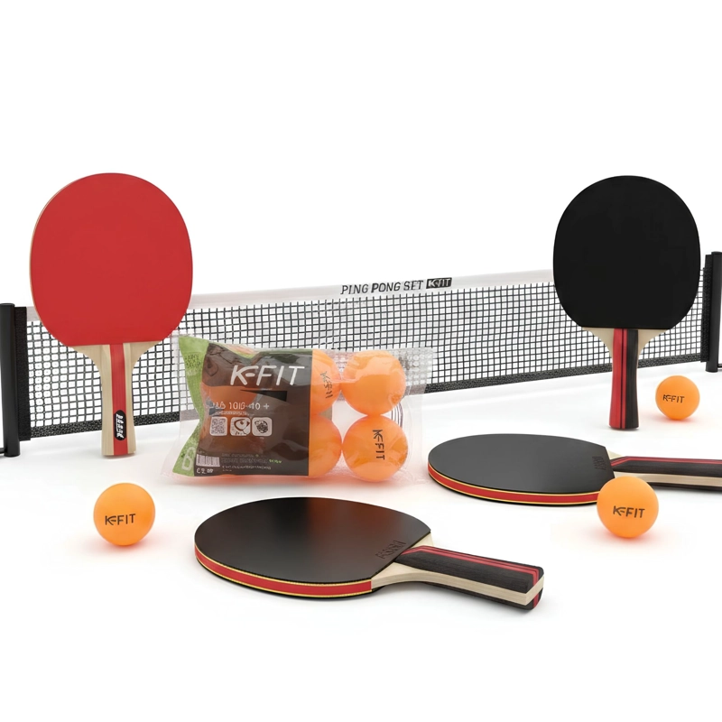 SET 4 PALETAS PING PONG + 30 PELOTAS + MALLA - 2