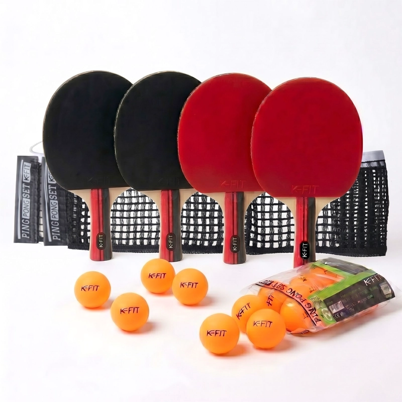 SET 4 PALETAS PING PONG + 30 PELOTAS + MALLA - 3