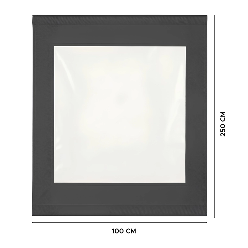 CORTINA CIERRE TERRAZA GRIS GRAFITO 100X250 CM VINCENZI - 2