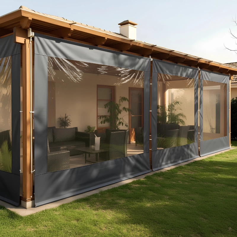 CORTINA CIERRE TERRAZA GRIS GRAFITO 150X250 CM VINCENZI - 1