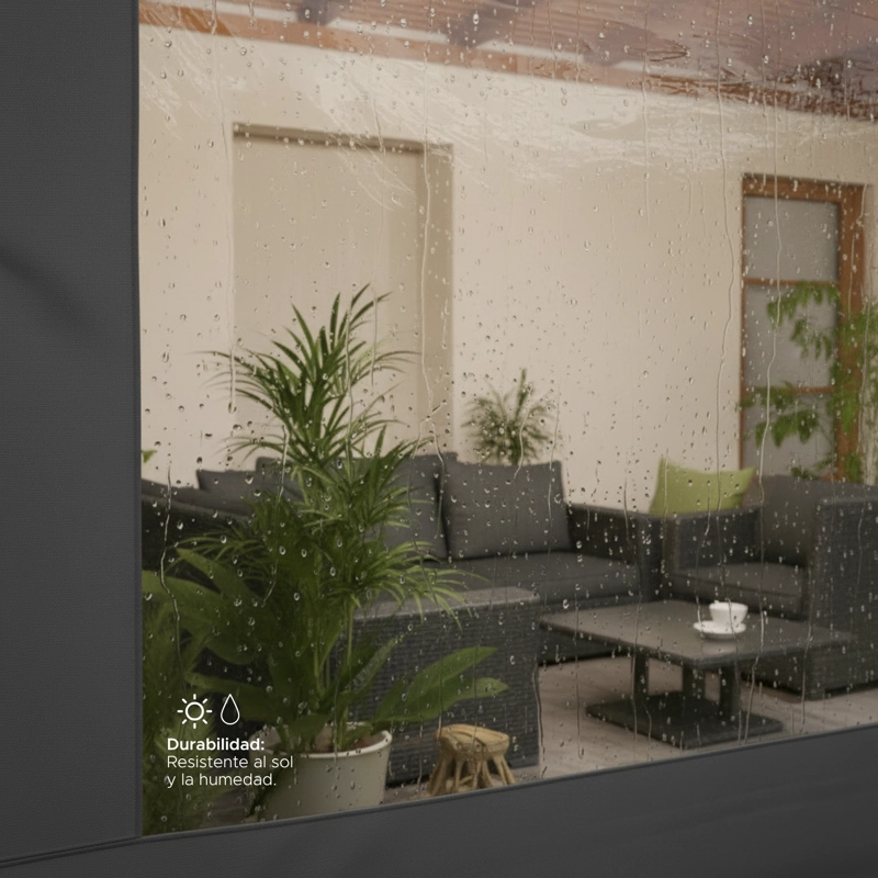 CORTINA CIERRE TERRAZA GRIS GRAFITO 150X250 CM VINCENZI - 5