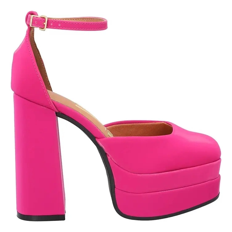 MAXI PLATAFORMA ECO CUERO ROSADO - 1