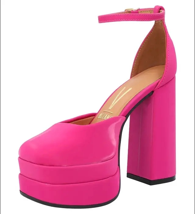 MAXI PLATAFORMA ECO CUERO ROSADO - 4