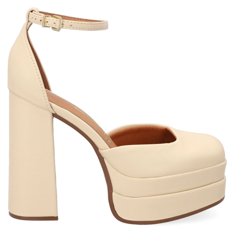 MAXI PLATAFORMA VIZZANO ECO CUERO CREMA - 2