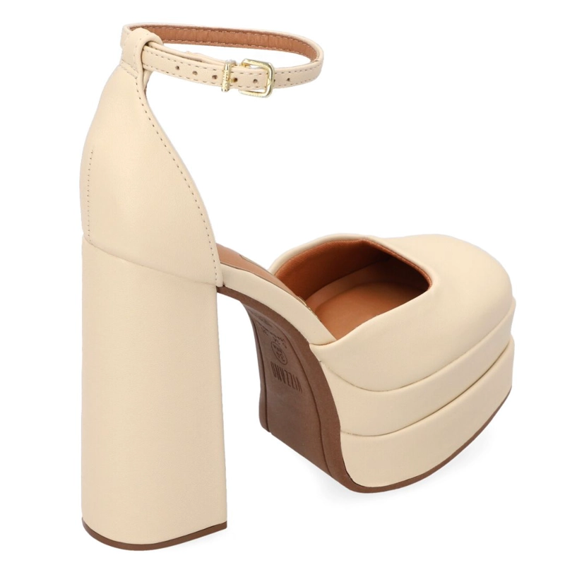 MAXI PLATAFORMA VIZZANO ECO CUERO CREMA - 3