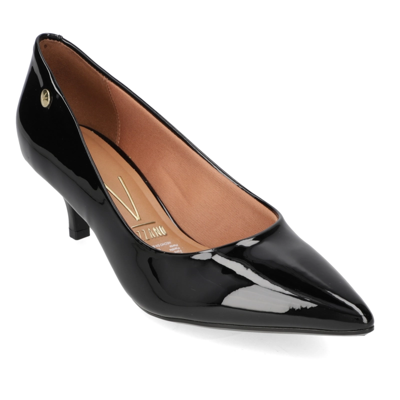 ZAPATO MUJER TACO AGUJA STILETTO EFECTO CHAROL NEGRO VIZZANO - 1
