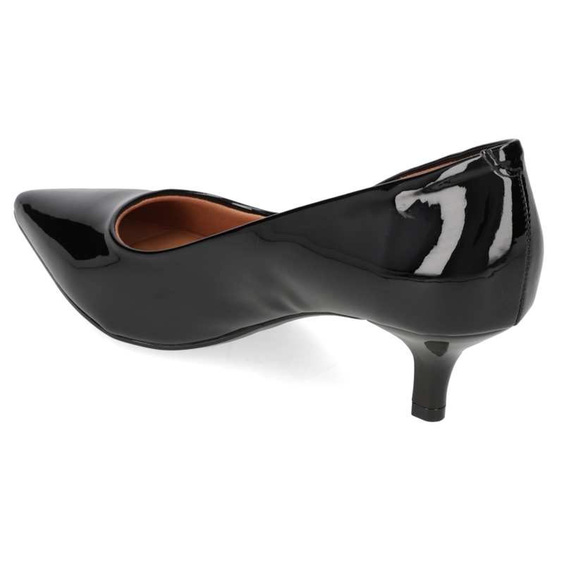ZAPATO MUJER TACO AGUJA STILETTO EFECTO CHAROL NEGRO VIZZANO - 4