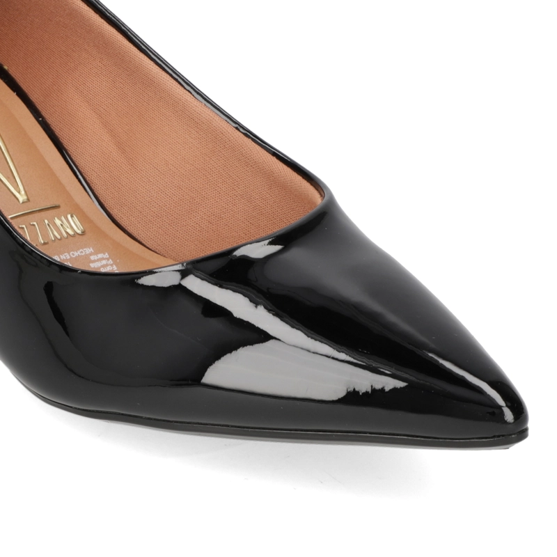 ZAPATO MUJER TACO AGUJA STILETTO EFECTO CHAROL NEGRO VIZZANO - 6