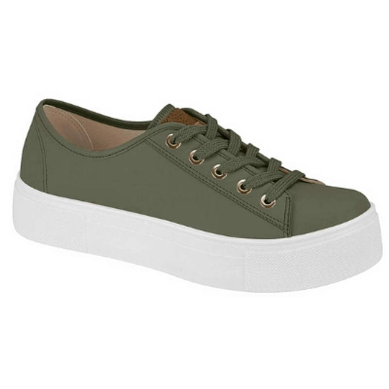 ZAPATILLA MOLECA VERDE MILITAR CASUAL - 1