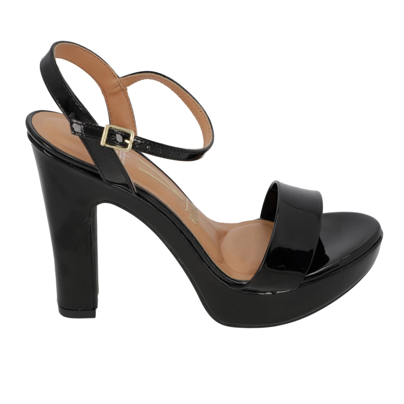 SANDALIA FIESTA TACO ANCHO NEGRA VIZZANO MUJER - 1