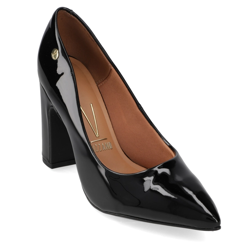 TACONES VIZZANO MUJER TACO ANCHO 10 CM CHAROL NEGRO - 1