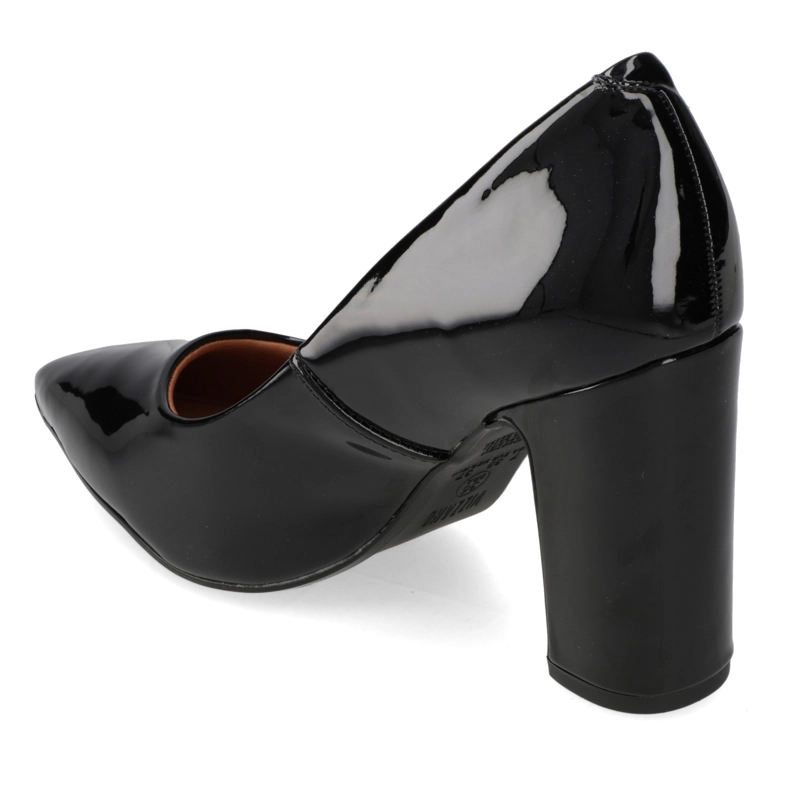 TACONES VIZZANO MUJER TACO ANCHO 10 CM CHAROL NEGRO - 4