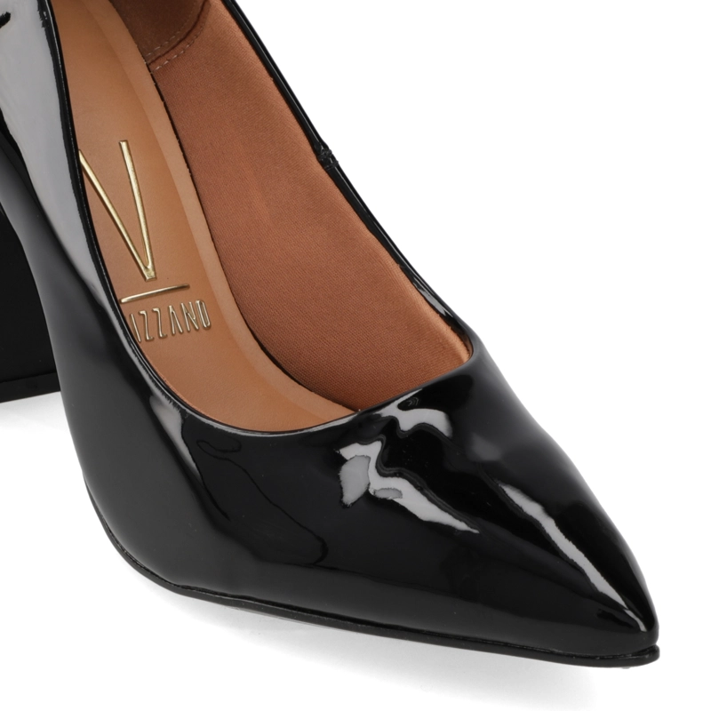 TACONES VIZZANO MUJER TACO ANCHO 10 CM CHAROL NEGRO - 6