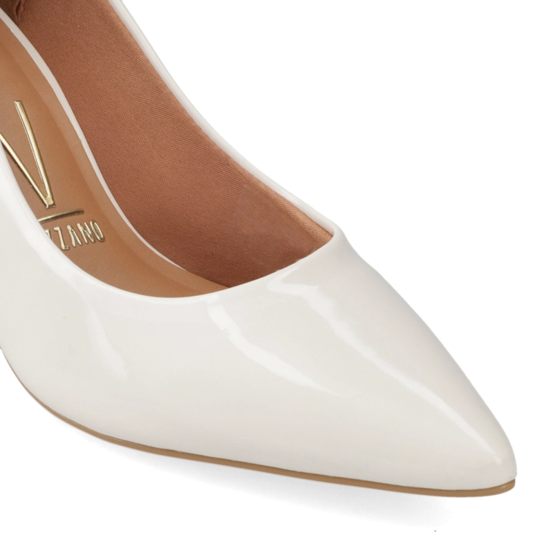 ZAPATO MUJER TACO AGUJA STILETTO CHAROL BLANCO  VIZZANO - 6