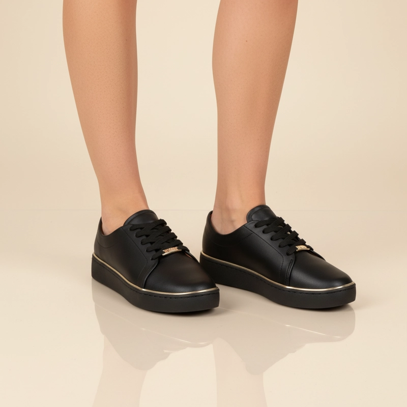 ZAPATILLA VIZZANO MUJER CASUAL ECO CUERO NEGRO - 6