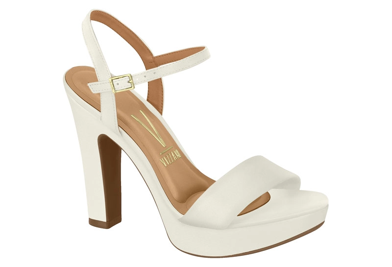 SANDALIA FIESTA TACO ANCHO BLANCO VIZZANO MUJER - 1