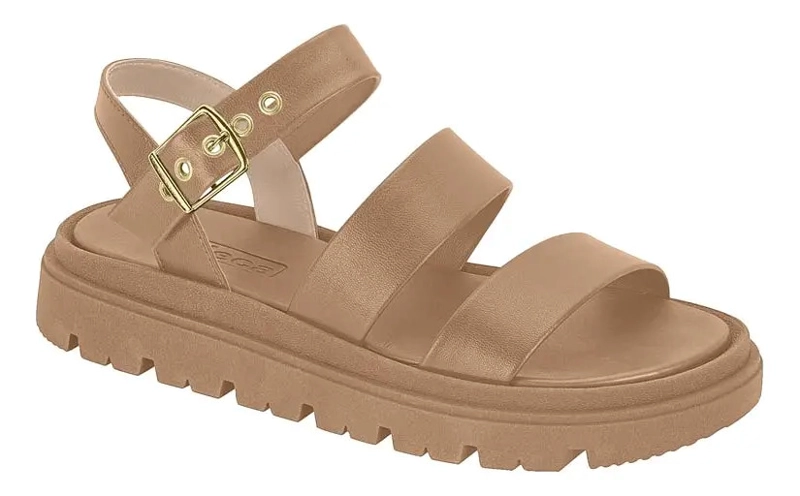 SANDALIA MUJER MOLECA CAMEL - 1