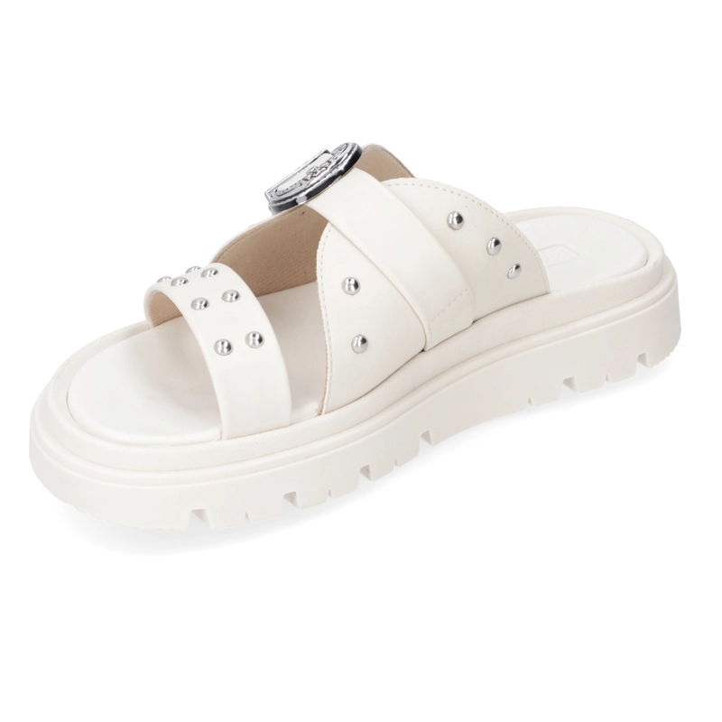 SANDALIA MUJER MOLECA BLANCA CON HEBILLA - 3